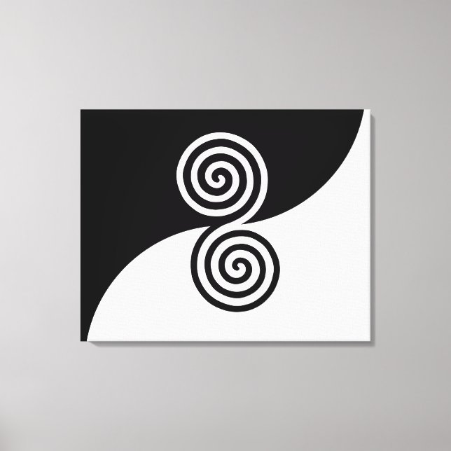 Toile Double spirale en noir et blanc (Recto)