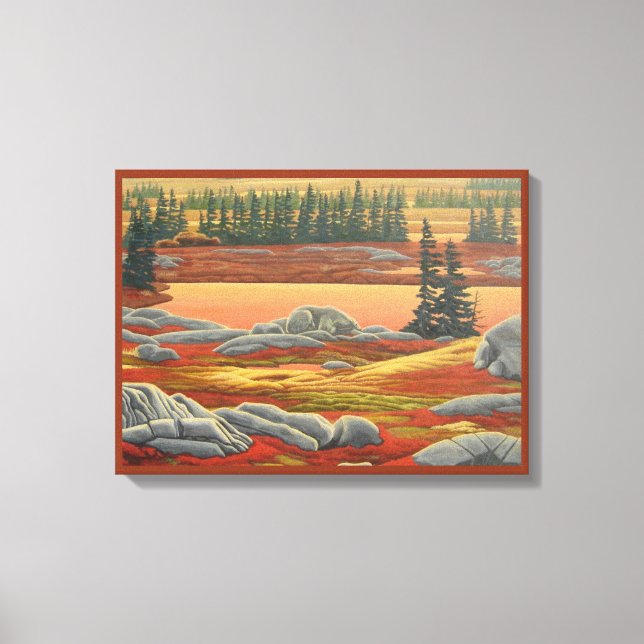 Toile d'ours Peinture paysagère canadienne (Recto)