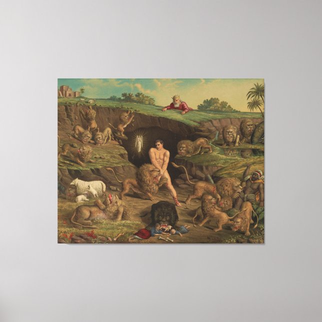 Toile Douze tentations Daniel dans le Den des Lions (187 (Recto)