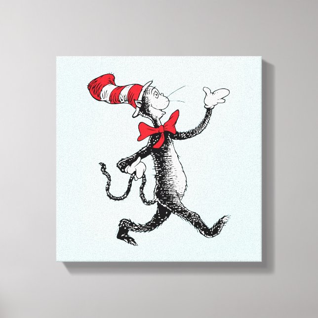 Toile Dr Seuss | Chat dans la marche des chats Casquette (Recto)