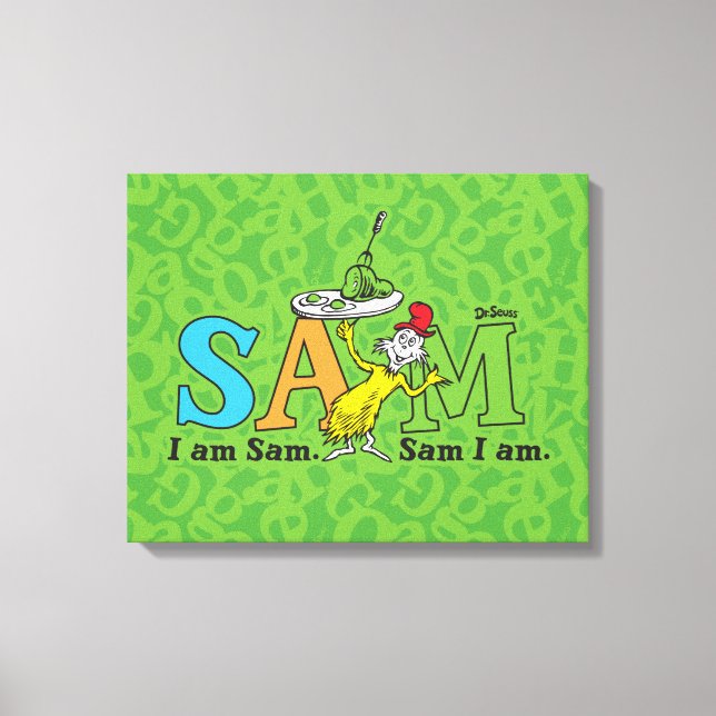 Toile Dr Seuss | Je Suis Sam. Je Suis Sam. (Recto)