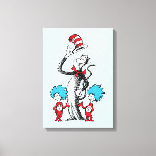 Toile Dr. Seuss Le Chat dans le Chapeau, Chose Un et C