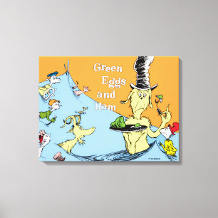 Toile Dr. Seuss Les Œufs verts au jambon Scène de l'eau