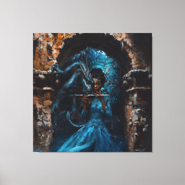 Toile Dragon bleu (Recto)