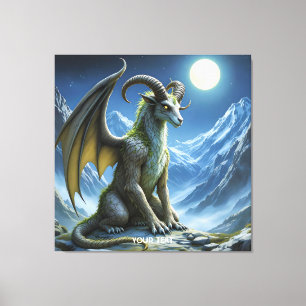 Toile Dragon de Bélier Mythique Mignon Fantastique