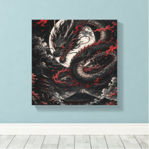 Toile Dragon de la Lune de Sang