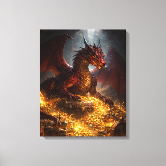 Toile Dragon du Trésor Caché