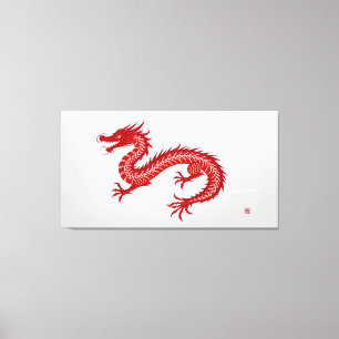 Toile Dragon Rouge