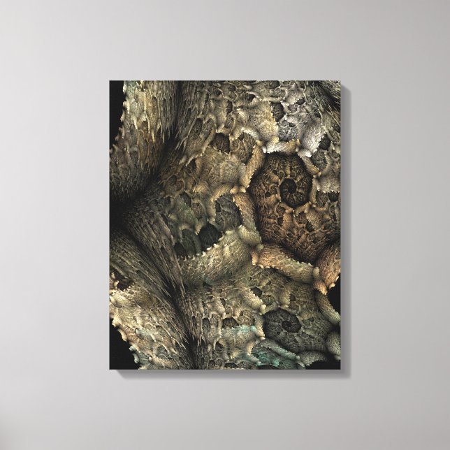 Toile Dragon Skin Fractal Art (Recto)