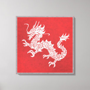 Toile Dragon Spirit Animal Totem Emblem Wall Art