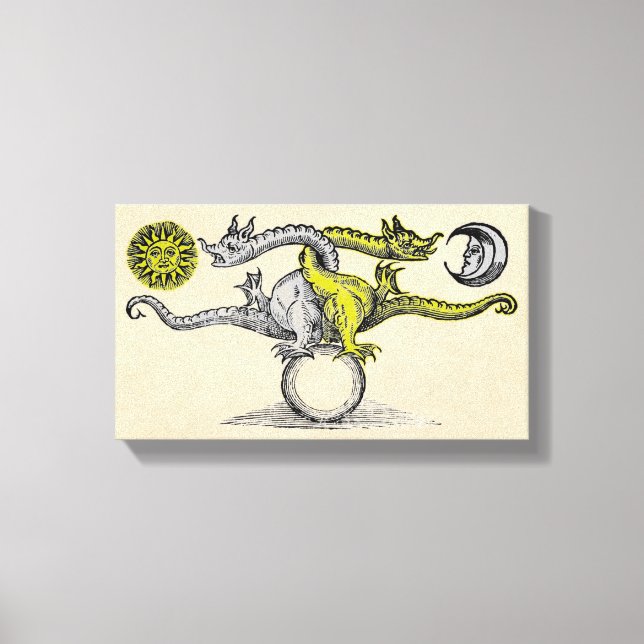 Toile Dragons d'or et d'argent (Recto)