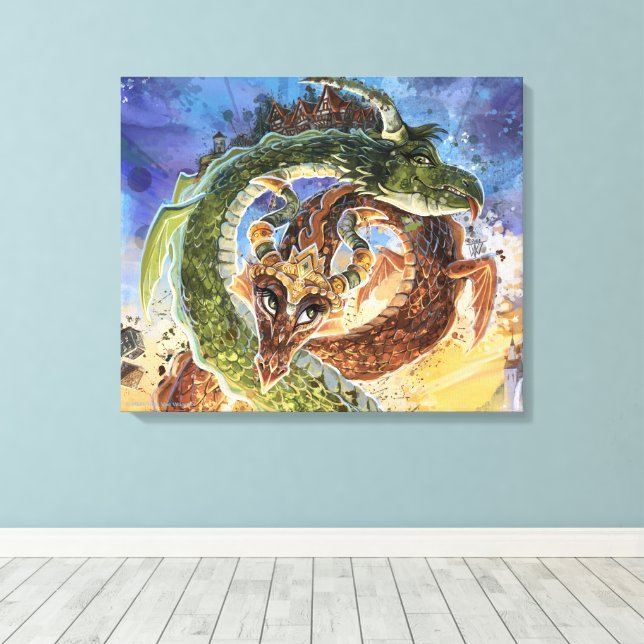Toile Dragons Rising Art (Insitu (Plancher de Bois))