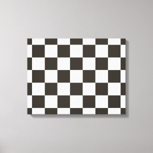 Toile Drapeau À damiers (noir et blanc) (Motif du vérifi