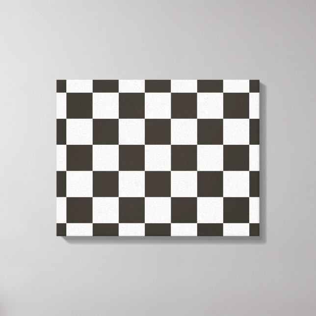 Toile Drapeau À damiers (noir et blanc) (Motif du vérifi (Recto)