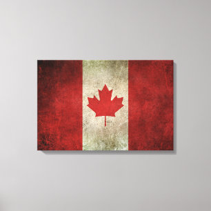 Toile Drapeau affligé par cru du Canada