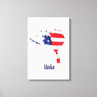 Toile Drapeau américain Alaska États-Unis