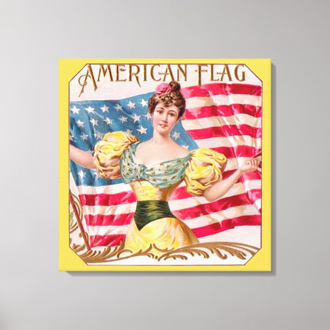 Toile Drapeau américain Lady Liberty Independence (Recto)