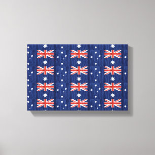 Toile drapeau australien design Thunder_Cove bleu
