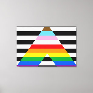 Toile Drapeau de fierté allié du progrès LGBTQ