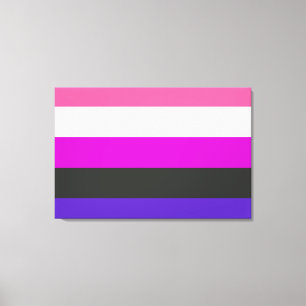 Toile Drapeau de fierté genderfluid