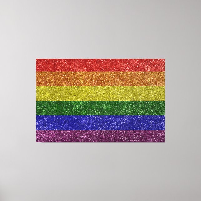 Toile drapeau de la fierté arc-en-ciel (Recto)