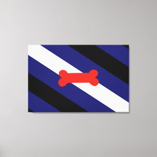 Toile Drapeau de la fierté de jeu de chiot