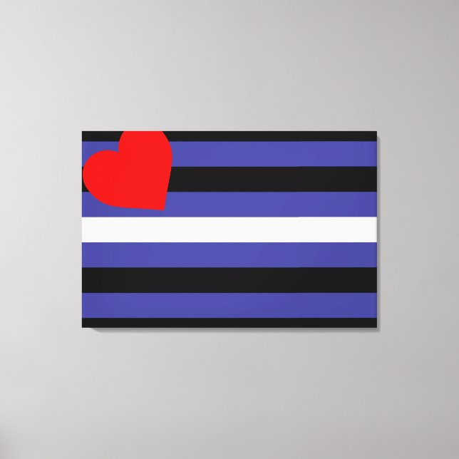 Toile Drapeau de la Fierté en cuir (Recto)