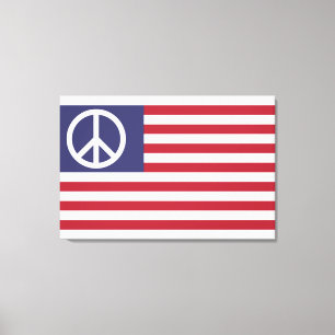 Toile Drapeau de la paix des États-Unis