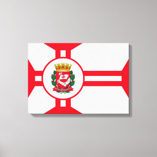 Toile Drapeau de la ville de São Paulo