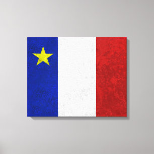Toile Drapeau de l'Acadie en détresse