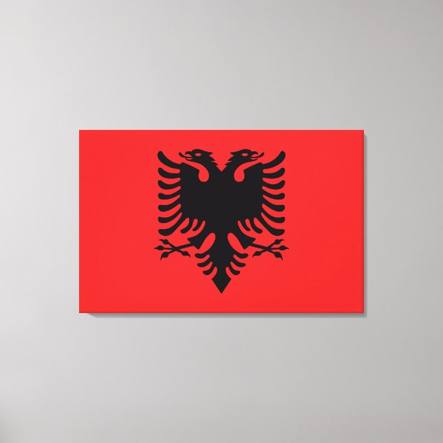 Toile Drapeau de l'Albanie (Recto)