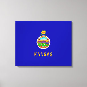 Toile Drapeau de l'État du Kansas