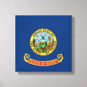 Toile Drapeau de l'Idaho : l'État Gemme, Montagne de l'O