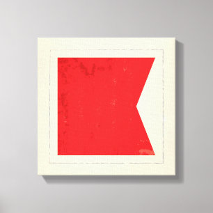 Toile Drapeau de signal nautique de la lettre "B"