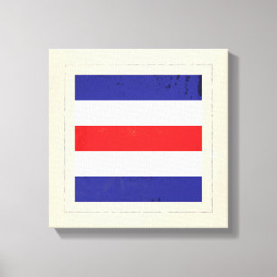 Toile Drapeau de signal nautique de la lettre "C"