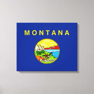 Toile Drapeau d'État du Montana
