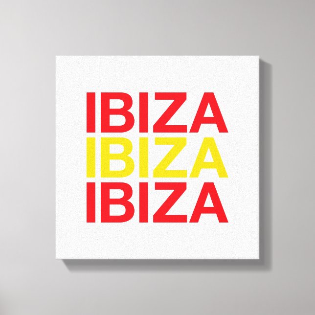 Toile Drapeau espagnol IBIZA (Recto)