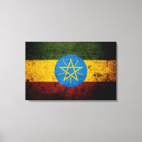 Drapeau Ethiopie de Black Grunge