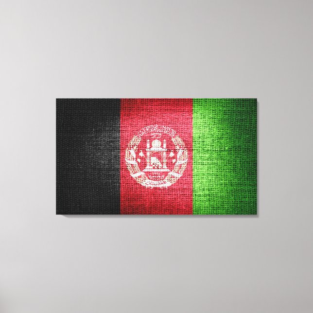 Toile Drapeau Grunge Afghanistan (Recto)