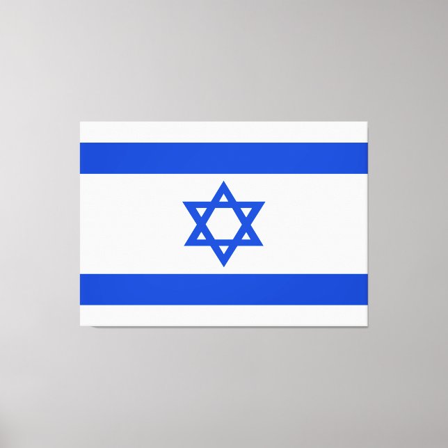 Toile Drapeau Israël étoile bleue de David (Recto)