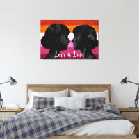 Drapeau lesbien avec deux silhouettes de femme