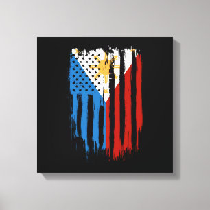 Toile Drapeau mi-américain mi-philippin Philippines
