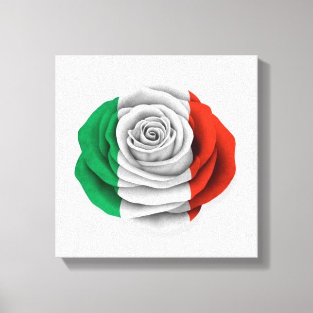 Toile Drapeau Rose italien blanc (Recto)