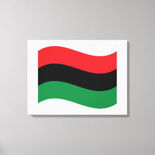 Toile Drapeau rouge, noir et vert