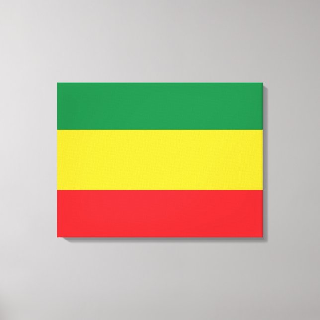 Toile Drapeau vert, or (jaune) et rouge (Recto)