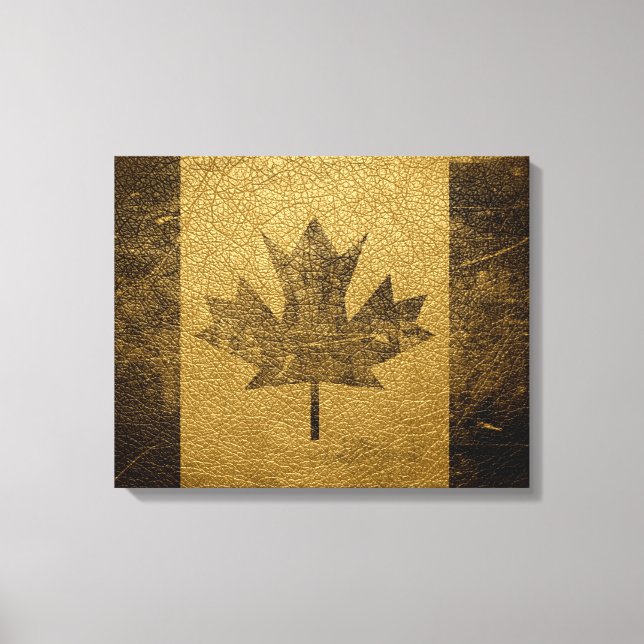 Toile Drapeau vintage Canada #3 (Recto)