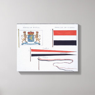 Toile Drapeaux du royaume de Pays-Bas, d'a