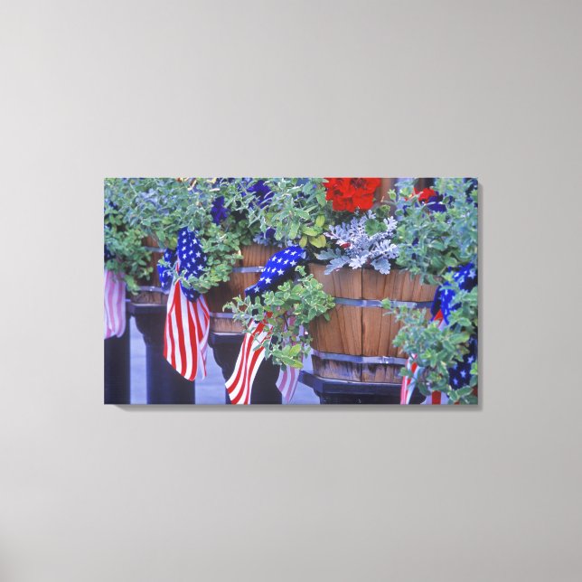 Toile Drapeaux et fleurs en Philipsburg Montana (Recto)