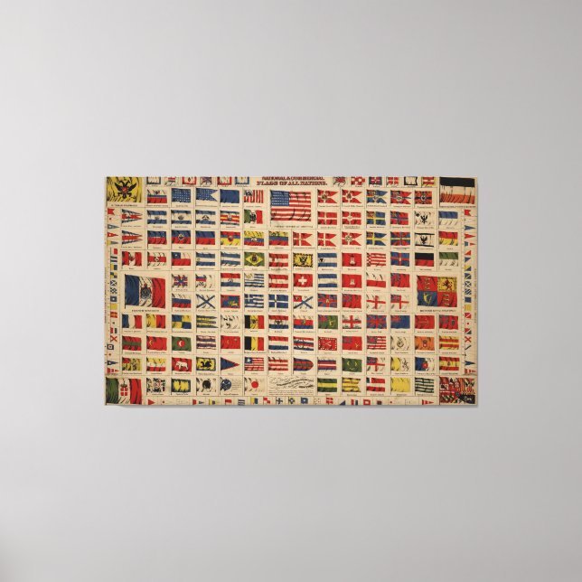 Toile Drapeaux historiques du monde (1869) (Recto)