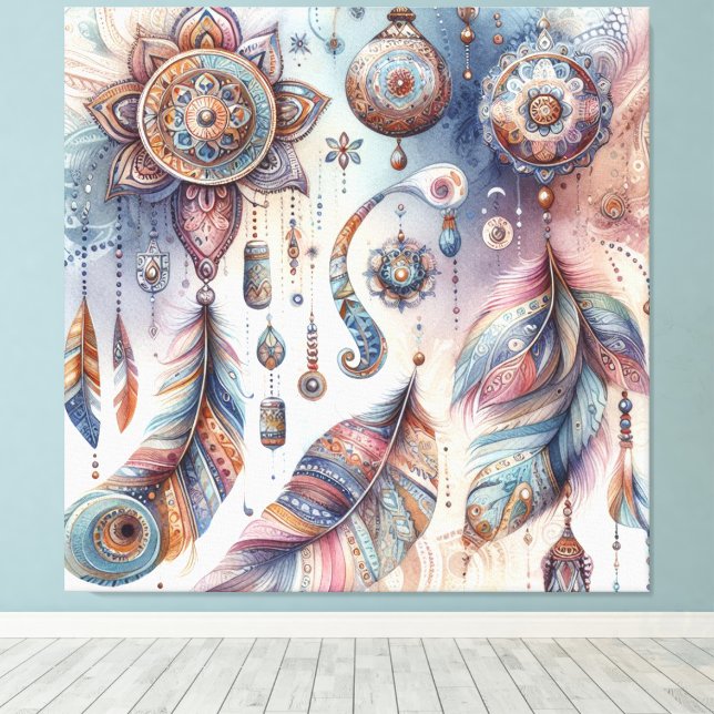 Toile Dreamcatcher sur un thème bohème (Insitu (Plancher de Bois))
